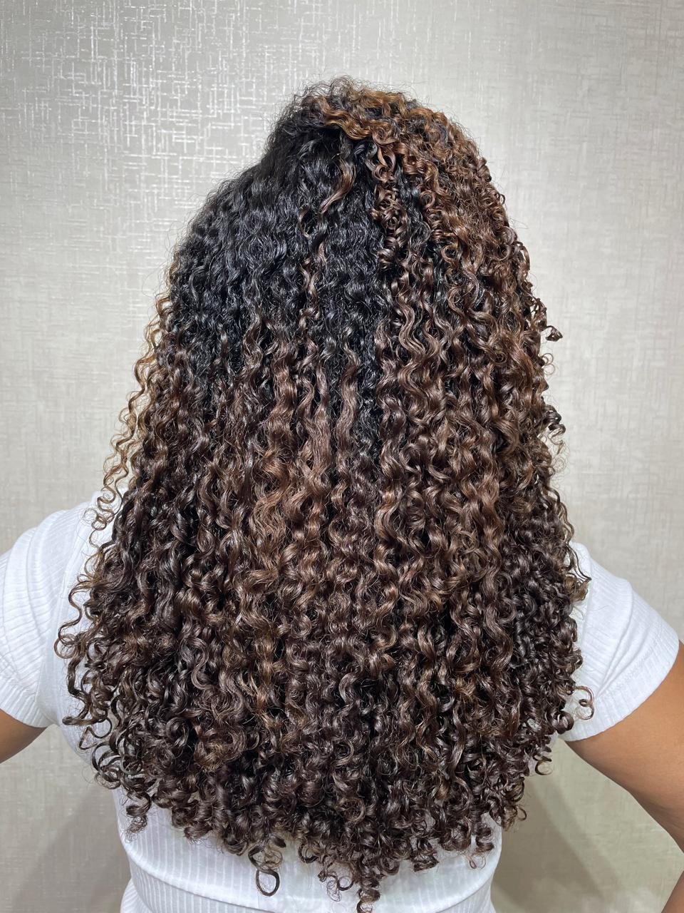 Resultado real de cabelo cacheado
